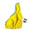 Conjunto de roupa de ganso dinossauro para estátua de 23 polegadas, amarelo e verde. 2