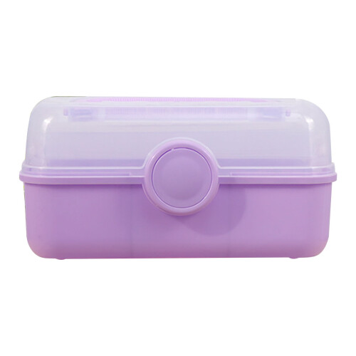 3-Layer Folding Storage Box, Portable Tool & Cosmetic Organizer, Multi-Use Expandable Locking Plastic Container 1
