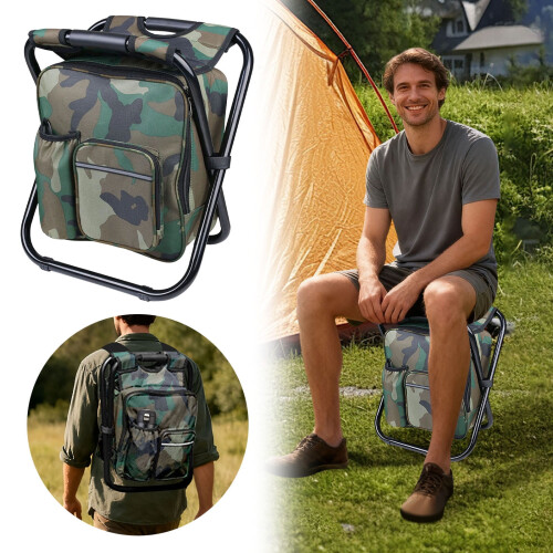 Folding Backpack Cooler with Seat 20L 1