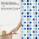 Rideau de douche 100 % polyester imperméable à carreaux bleus traditionnels 3