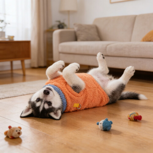 Cloud-patterned fleece-lined pet vest for dogs and cats 2