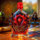 Γυάλινη καράφα Gothic Skull για ουίσκι, 1L 2