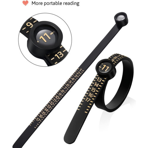 Metal Ring Sizer with Magnifier, Compatible with Ring Sizes 1-17 2
