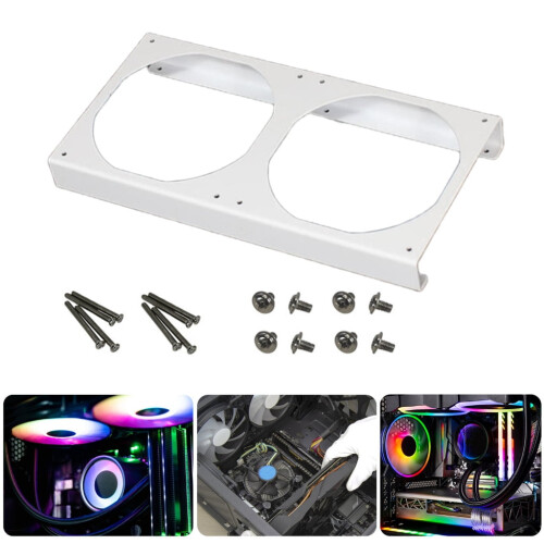 Computer Case Fan Height Extension Bracket Metal Construction 12cm Fan Cooling Solution 1