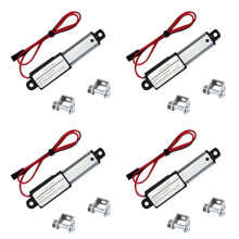 4X Elektrische Lineaire Actuator - 1,2 Inch Slag, 64N/14,4 Lb, Snelheid 0,6 Inch/S Waterdichte Bewegingsactuator Klein 12V
