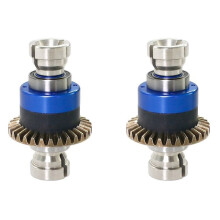 2X Différentiel en Métal pour Arrma 1/18 Granite/Grom/Typhon GROM 1/14 Mojave/GROM RC Car Upgrade Parts Accessoires Bleu