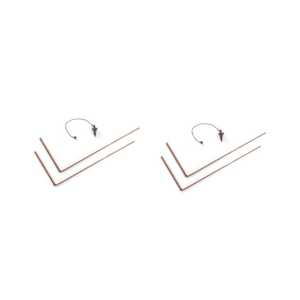 4Pcs Copper Dowsing Rods Spiritual Divining Rods Flexible Copper Rod Dowsing Spirit Rods With Pendulum Pendant 6032332940321