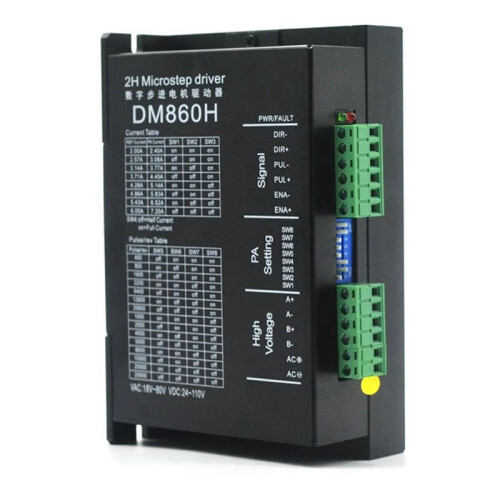 2X Microstep Drive DM860H DSP Digital Type 57/86 Stepper Motor Driver met Ventilator voor DMA