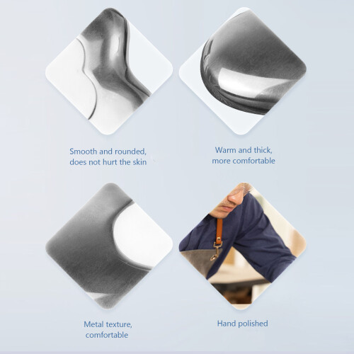 Outil gua sha en acier inoxydable, argent, taille unique 2