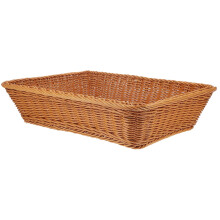Corbeille à pain tressée marron, organisateur de rangement rustique pour la cuisine ou le bureau, porte-fruits décoratif