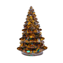 Kristall-Weihnachtsbaumfigur, 5,5 x 9 cm, goldene Mini-Weihnachtsbaumdekoration & Geschenk – passend zur Heimdekoration