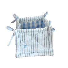 Panier de rangement de bureau pour collations, cosmétiques et autres petits objets – Bac en tissu portable pour chambre, salon, bureau, dortoir