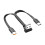 Cábla Ilmhuirearaithe USBCábla Ilmhuirearaithe Fóin2in1Cábla Ilmhuirearaithe USB C le Port Cineál C do Ghutháin/Táibléid 8
