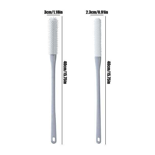 Toe Seam Massage Brush Soft Rubber Foot File Long Handle 2