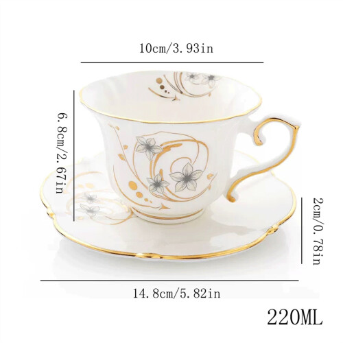 Afternoon Tea Black Tea Cup Ceramic Coffee Cup Set Exquisite Bone China Coffee Cup Set 1