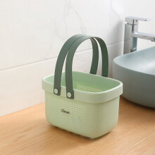 Plastic Storage Basket, Handheld Organizer Caddy, Large Mesh Bin, Hanging Shower Tote – Portable Bathroom & Kitchen Organizer