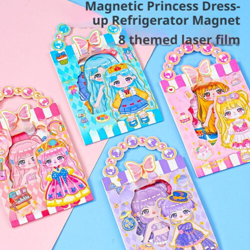 Magnetische Anziehpuppe für Mädchen – 9 Outfit-Sets 1