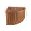 Light Brown Corner Basket for Bathroom Triangular Storage Bin for Wardrobe and Closet Organizer 6