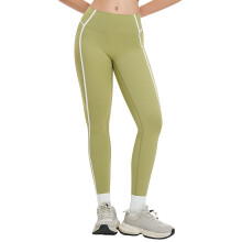 Dame Active, smøraktig, myk, høy midje, innersømmer, full lengde yogaleggings med kontrastdetaljer