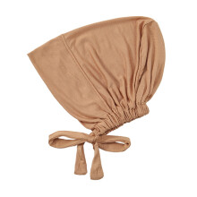 Zachte en ademende hijabmuts met elastische strik aan de achterkant, religieuze hoofddoek voor vrouwen. Geniet van comfort en stijl.