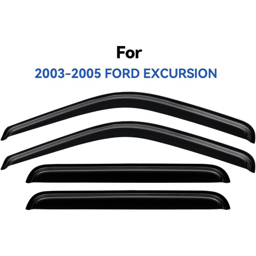 Out-Channel Window Visors for 2000–2005 Ford Excursion, Rain Guards & Wind Deflectors 1
