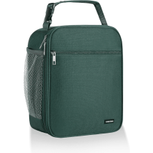 Boîte à lunch pour hommes et femmes - Sac à lunch isotherme pour le travail, les pique-niques et les voyages (vert foncé)