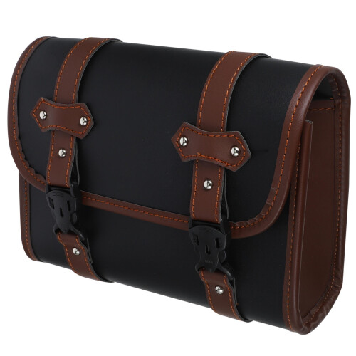 Brown PU Motorcycle Fork Bag with Design for Convenient Storage and Easy Access 2