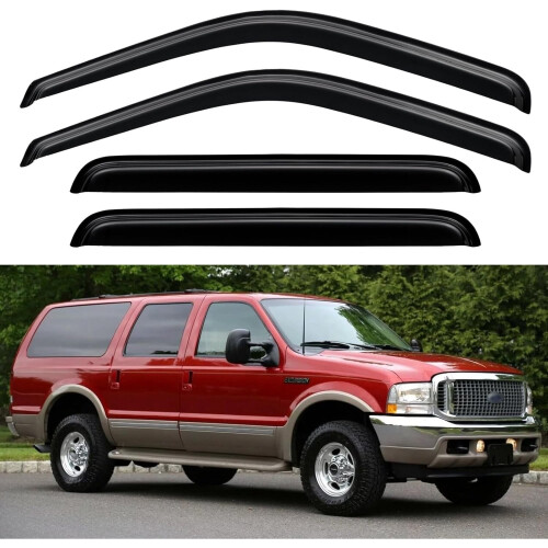 Out-Channel Window Visors for 2000–2005 Ford Excursion, Rain Guards & Wind Deflectors