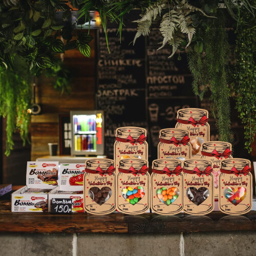Κάρτες Mason Jar για παιδιά για την Ημέρα του Αγίου Βαλεντίνου – Συσκευασία των 50 1