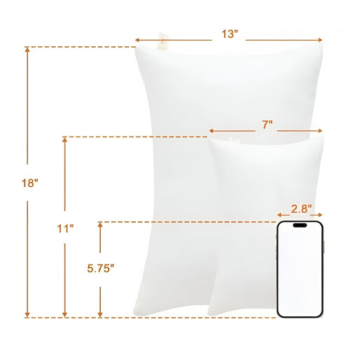 Tiny Pillows, 2 Pack Microfiber Soft Small Pillows Machine Washable Travel Pillows 11 X 7 Inches, White 1