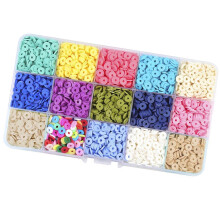 3600Pcs Round Soft Clay Beads Assorted Colors for Crafts Jewelry Making