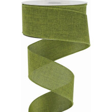 Fita aramada verde sálvia - Fita de juta de 6,35 cm (2,5 polegadas) para Natal e Outono - 25 jardas (25 jardas) para árvores, decorações de