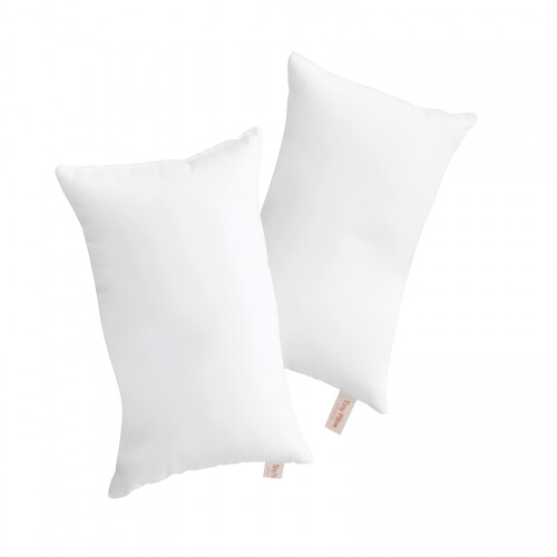 Tiny Pillows, 2 Pack Microfiber Soft Small Pillows Machine Washable Travel Pillows 11 X 7 Inches, White