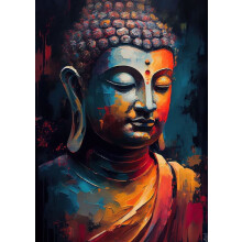 Affiche murale sur toile représentant Bouddha, image de Bouddha, statue bouddhiste, pour la prière, le yoga, le spa, la méditation, la chambre