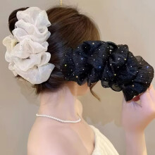 Haarspangen mit Schleife aus Netzgewebe, modische Haarspangen mit Klauenverschluss, elegante Haaraccessoires aus Korea, stilvoller Haarschmuck für