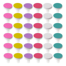 Conjunto de 36 almofadas de substituição para aparador de unhas elétrico infantil, compatíveis com aparadores elétricos padrão.