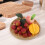 OULII Flat Wicker Basket for Kitchen Fruit Vegetables Storage Organizer 7