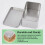Quadratische Eisendose mit Deckel, 12,7 x 7,6 x 5,8 cm 3