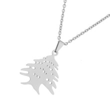 Stevige stalen ketting met Libanees embleem, geschikt als halssieraad voor dagelijks gebruik.