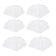 Lot de 6 bâches alimentaires pliables en filet de 43 cm (17 pouces), idéales pour les barbecues et les pique-niques en extérieur.