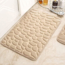 Ensemble tapis de bain et tapis de toilette en mousse douce et absorbante avec dos antidérapant, lavable en machine, pour la douche et le sol