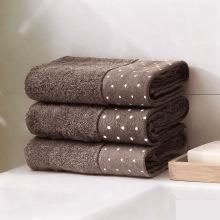 Lot de 3 serviettes de bain ultra-absorbantes pour les mains, 35,5 x 76 cm, séchage rapide, douces et épaisses, en coton à pois, idéales pour la