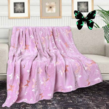Couverture dinosaure phosphorescente pour enfants de 2 à 12 ans – Plaid douillet en flanelle, cadeau de Noël/anniversaire, décoration de chambre