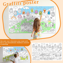 Décoration de Pâques : Affiche à colorier, puzzle, graffitis, lapins, décoration de carnaval