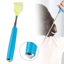 Rascador de espalda extensible de acero inoxidable con función de masaje.