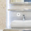 Bathroom Suction Cup Wall Clock White Glass Design 1Set for Bathroom 1