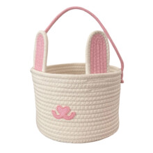 Panier de Pâques, panier de rangement tressé en corde de coton en forme de dessin animé, panier à bonbons de Pâques, cadeau pour les petites