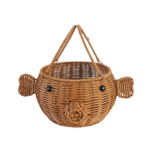 Panier de promenade portable en rotin synthétique tressé à la main, panier cadeau de mariage, grand panier pour la décoration du jardin et de la