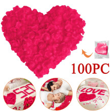 Décoration pour la Saint-Valentin : 100 pétales de roses rouges en soie pour une nuit romantique, un mariage, une demande en mariage, un