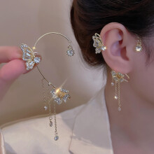 Vlinderoorbellen, oorclips zonder piercing, glinsterende kwastjes, prachtige zirkonia oorclips, bruidssieraden, huwelijksgeschenken